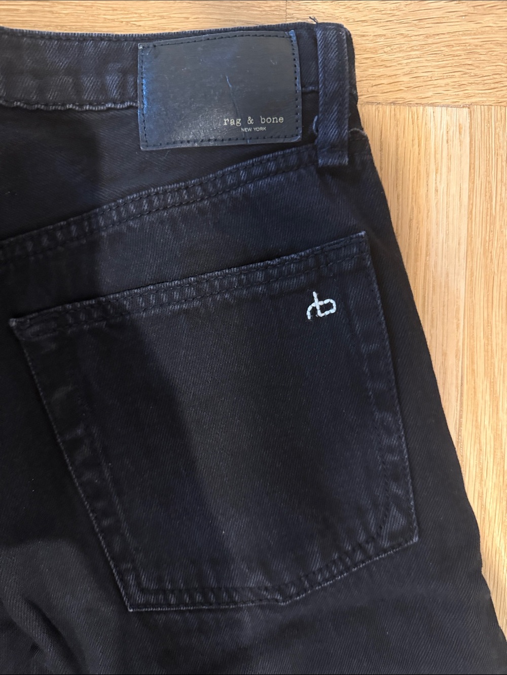 rag & bone Black Wide-Leg High-Rise Jeans - Picture 7 of 7